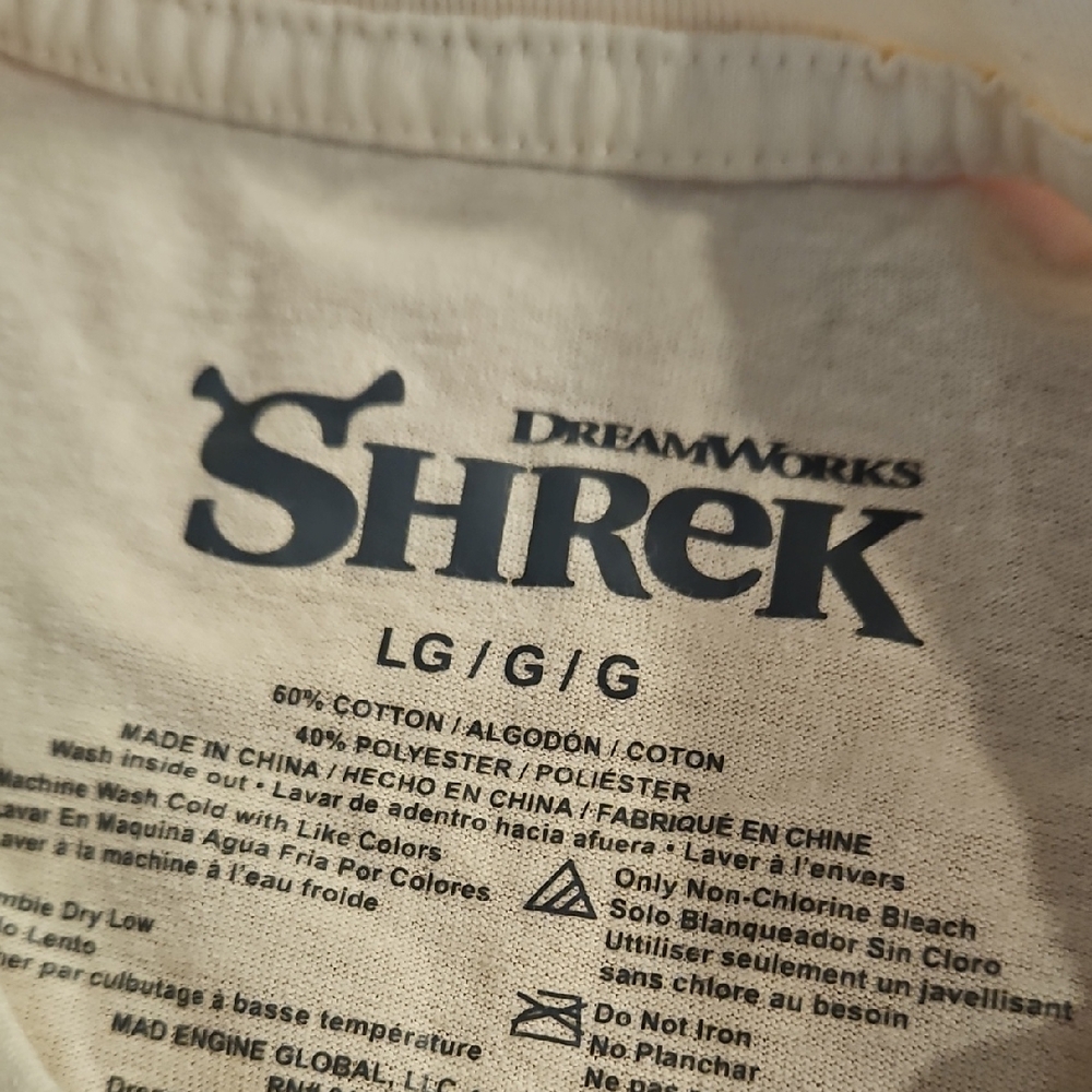 SHREK shirt DreamWorks Productions 2001 Movie short sleeve graphic tee Large - Picture 3 of 6